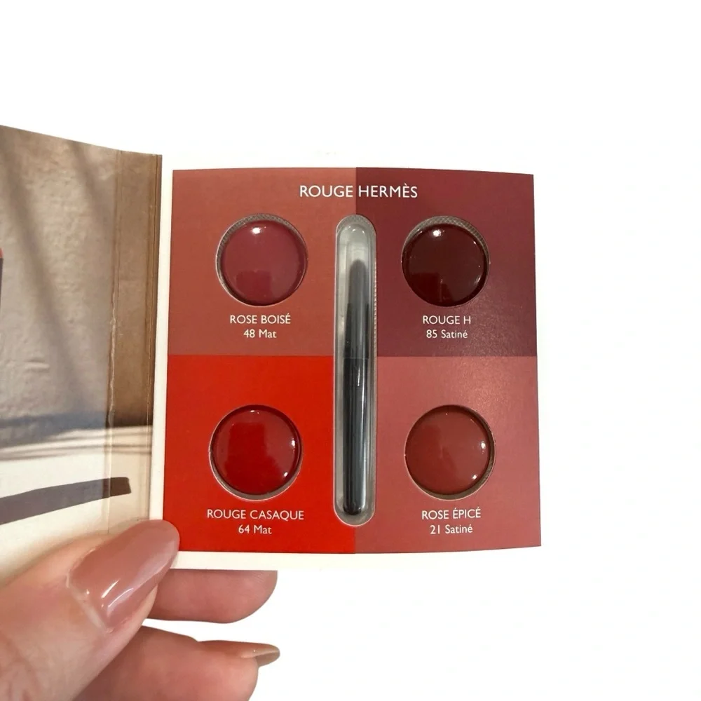Hermes Lipstick Rouge Sample Set - Rose Bois, Rouge H, Rouge Casaque, Rose Épicé